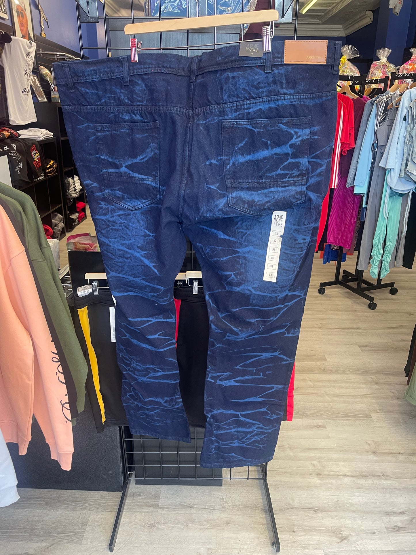 Navy Cracked style jeans