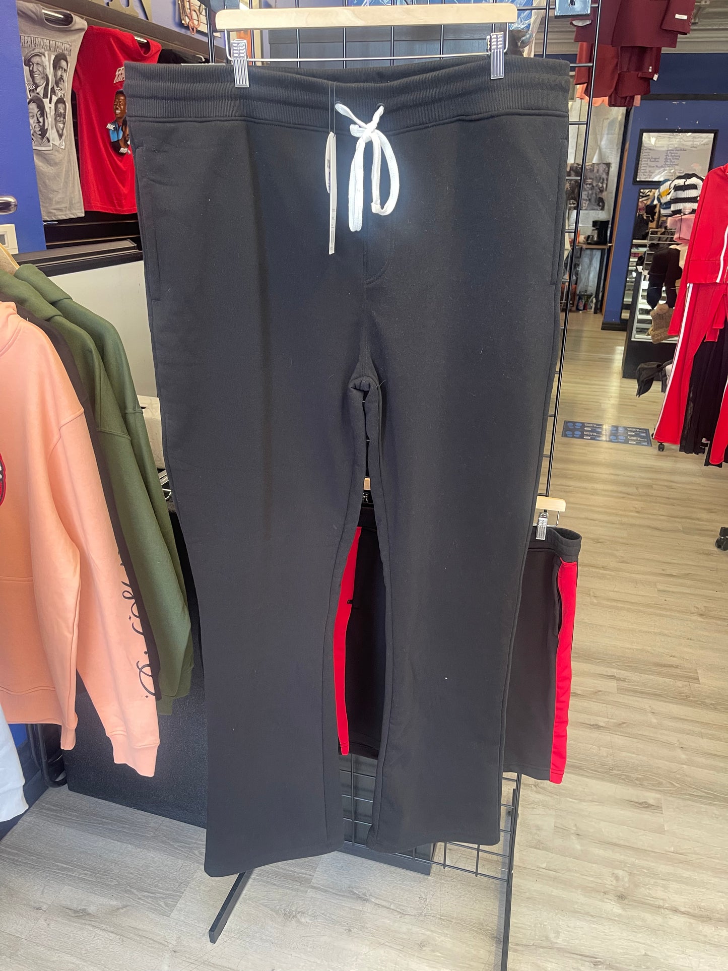 Black Stacked Joggers