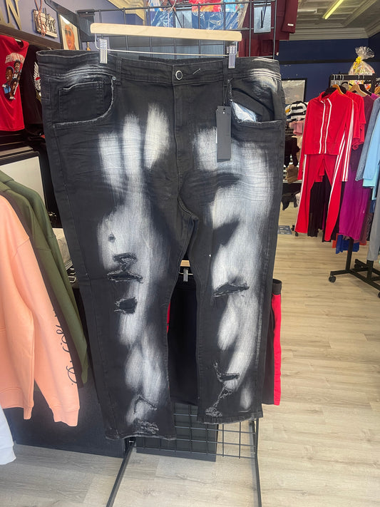 Black faded jeans