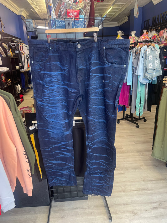 Navy Cracked style jeans